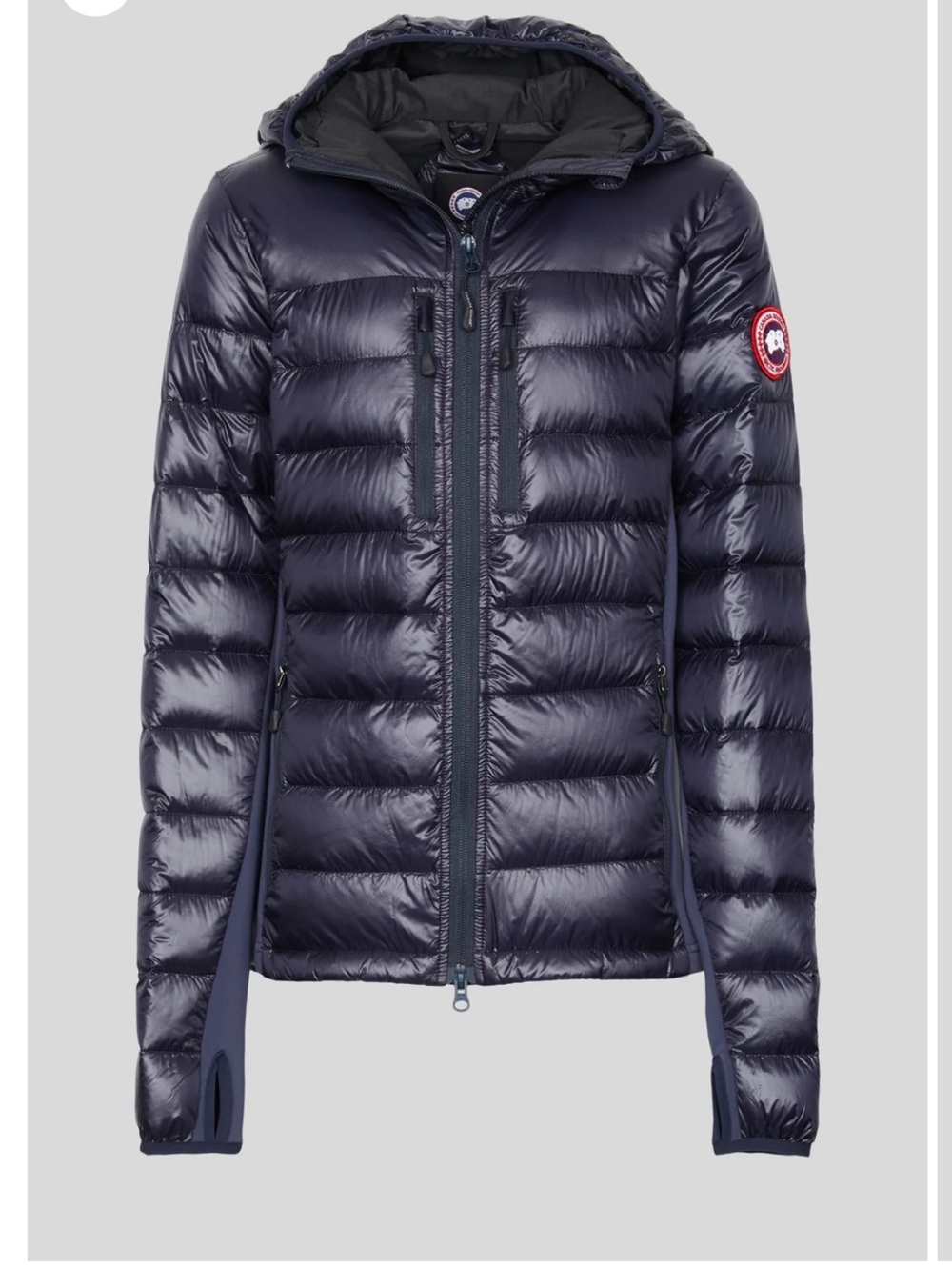 Canada Goose Women's HyBridge Lite Down Hoody Puffer Jacket in Navy Size M